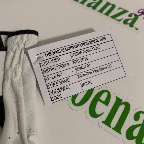 Cobra Puma Golf Glove MicroGrip Flex Left Mens Regular Medium M White Black - Picture 2 of 6
